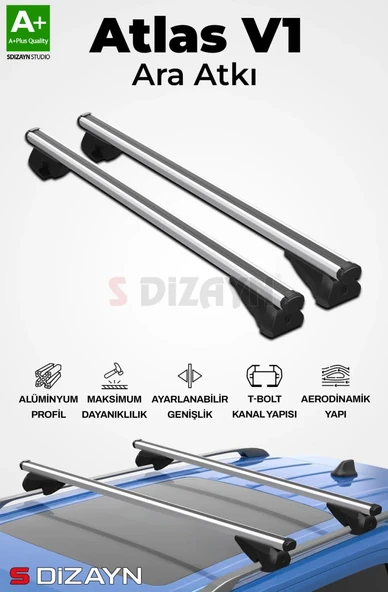 S-Dizayn Audi A6 C78 Allroad S-Bar Atlas V1 Ara Atkı Tavan Taşıyıcı Barı Gri 130 Cm 2018-2025 A+ Kalite ürün görseli 1