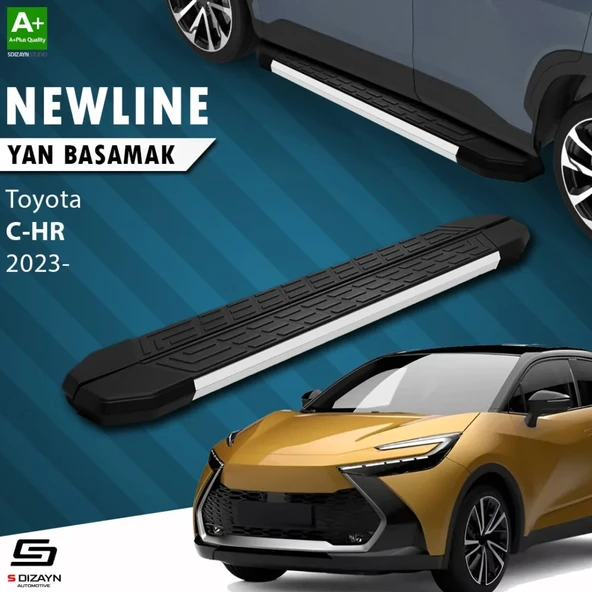 S-Dizayn Toyota C-HR 2 NewLine Aluminyum Yan Basamak 173 Cm 2023 Üzeri A+ Kalite ürün görseli 1