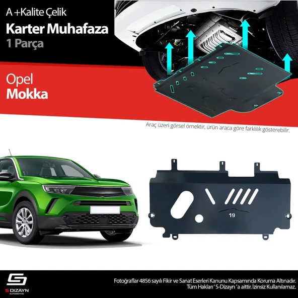 S-Dizayn Opel Mokka 2 Çelik Karter Muhafaza Koruma 2020 Üzeri A+ Kalite ürün görseli 1