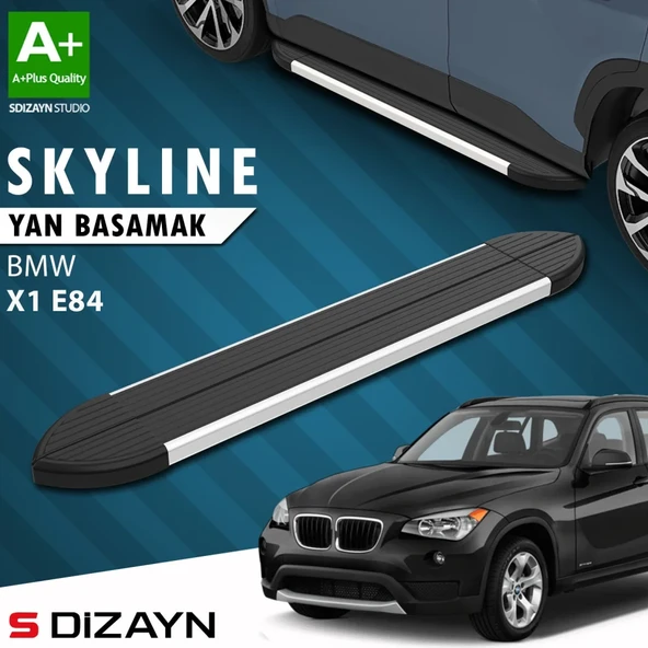S-Dizayn Bmw X1 E84 Skyline Aluminyum Yan Basamak 183 Cm 2009-2015 A+ Kalite ürün görseli 1