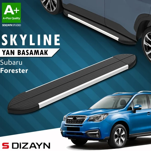 S-Dizayn Subaru Forester 4 Skyline Aluminyum Yan Basamak 183 Cm 2012-2019 A+ Kalite ürün görseli 1
