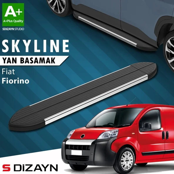 S-Dizayn Fiat Fiorino Skyline Krom Yan Basamak 173 Cm 2008 Üzeri A+ Kalite ürün görseli 1