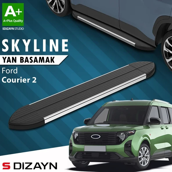 S-Dizayn Ford Courier 2 Skyline Krom Yan Basamak 183 Cm 2023 Üzeri A+ Kalite ürün görseli 1