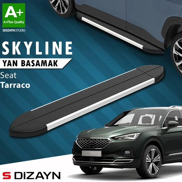 S-Dizayn Seat Tarraco Skyline Aluminyum Yan Basamak 193 Cm 2018-2024 A+ Kalite ürün görseli 1