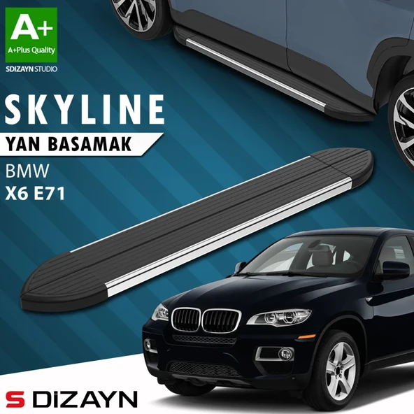 S-Dizayn Bmw X6 E71 Skyline Krom Yan Basamak 193 Cm 2008-2014 A+ Kalite ürün görseli 1