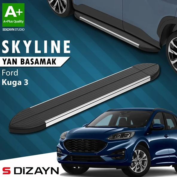 S-Dizayn Ford Kuga 3 Skyline Krom Yan Basamak 183 Cm 2020 Üzeri A+ Kalite ürün görseli 1