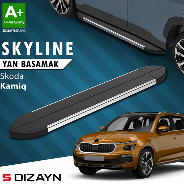 S-Dizayn Skoda Kamiq Skyline Krom Yan Basamak 183 Cm 2019 Üzeri A+ Kalite ürün görseli 1