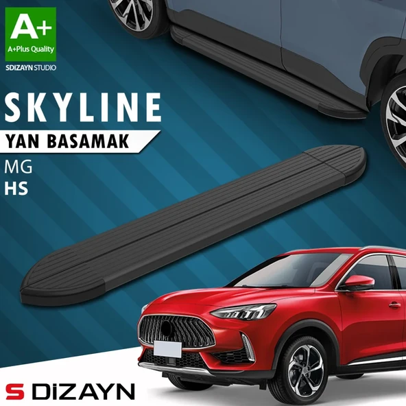 S-Dizayn MG HS Skyline Siyah Yan Basamak 183 Cm 2021-2024 A+ Kalite ürün görseli 1