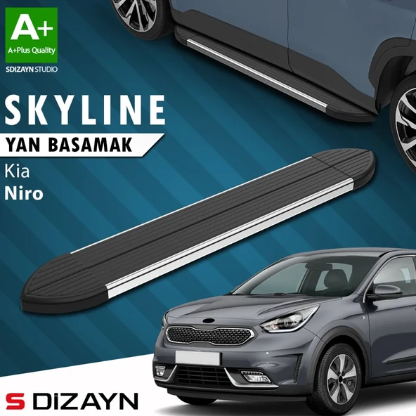 S-Dizayn Kia Niro Skyline Krom Yan Basamak 183 Cm 2017 Üzeri A+ Kalite ürün görseli 1