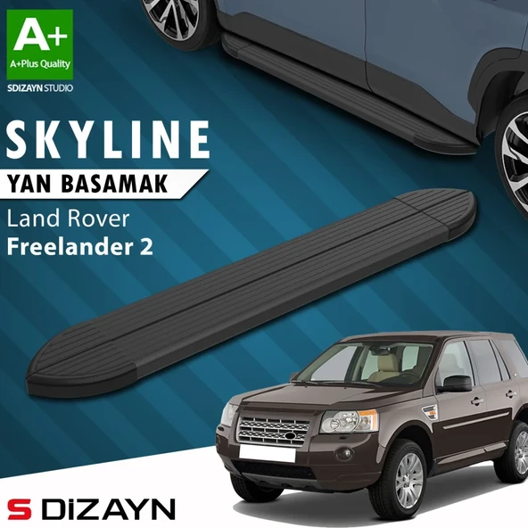 S-Dizayn Land Rover Freelander 2 Skyline Siyah Yan Basamak 173 Cm 2006-2014 A+ Kalite ürün görseli 1
