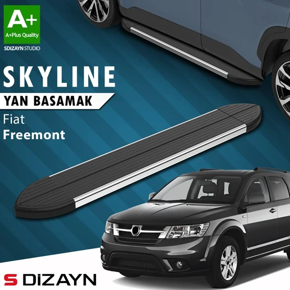 S-Dizayn Fiat Freemont Skyline Krom Yan Basamak 183 Cm 2010-2020 A+ Kalite ürün görseli 1