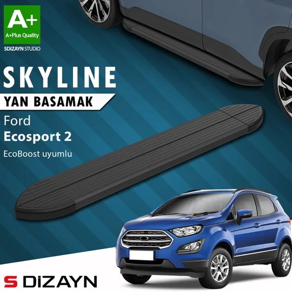 S-Dizayn Ford EcoSport 2 Ecoboost EcoBoost 1.0 Skyline Siyah Yan Basamak 173 Cm 2012-2022 A+ Kalite ürün görseli 1