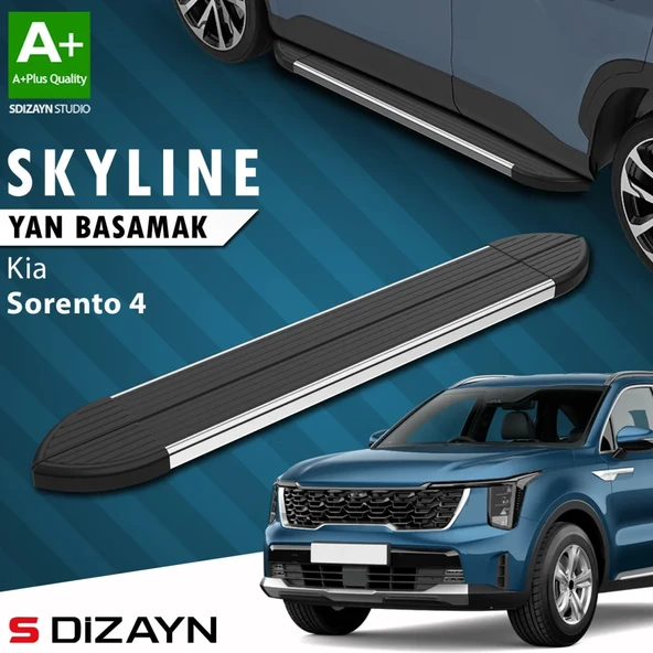 S-Dizayn Kia Sorento 4 Skyline Krom Yan Basamak 183 Cm 2022 Üzeri A+ Kalite ürün görseli 1