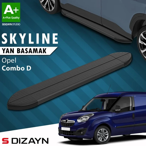 S-Dizayn Opel Combo D Skyline Siyah Yan Basamak 193 Cm 2011-2015 A+ Kalite ürün görseli 1