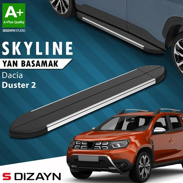 S-Dizayn Dacia Duster 2 Skyline Krom Yan Basamak 183 Cm 2018-2023 A+ Kalite ürün görseli 1