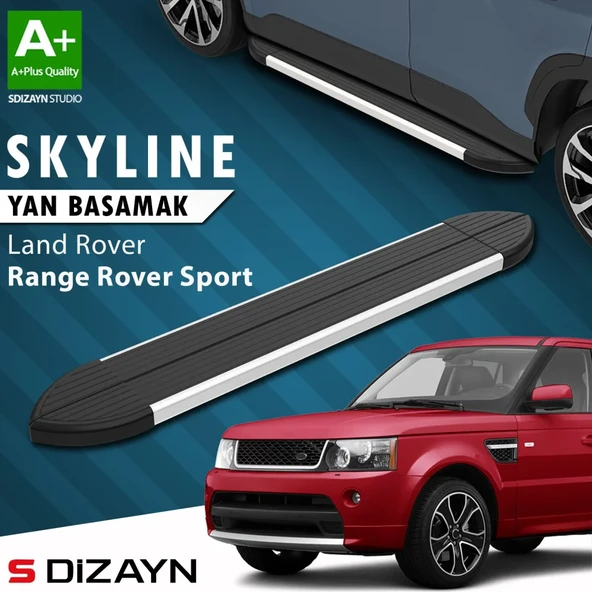 S-Dizayn Land Rover Range Rover Sport Skyline Aluminyum Yan Basamak 183 Cm 2005-2013 A+ Kalite ürün görseli 1