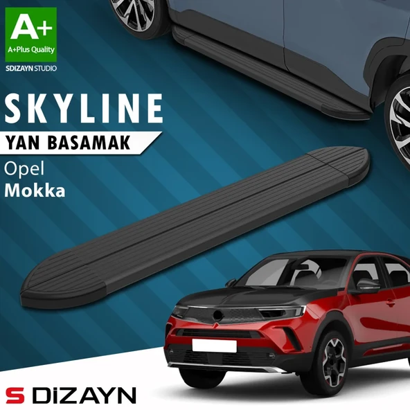 S-Dizayn Opel Mokka 2 Skyline Siyah Yan Basamak 173 Cm 2020 Üzeri A+ Kalite ürün görseli 1