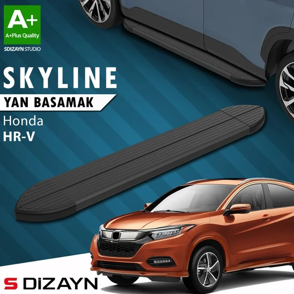 S-Dizayn Honda HR-V 2 Skyline Siyah Yan Basamak 173 Cm 2015-2020 A+ Kalite ürün görseli 1