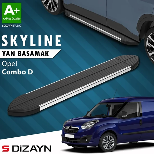 S-Dizayn Opel Combo D Skyline Krom Yan Basamak 193 Cm 2011-2015 A+ Kalite ürün görseli 1