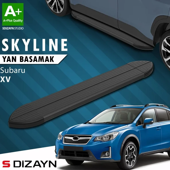 S-Dizayn Subaru XV Skyline Siyah Yan Basamak 173 Cm 2011-2017 A+ Kalite ürün görseli 1