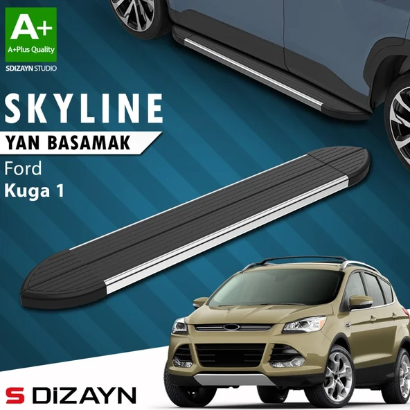 S-Dizayn Ford Kuga 1 Skyline Krom Yan Basamak 183 Cm 2008-2012 A+ Kalite ürün görseli 1
