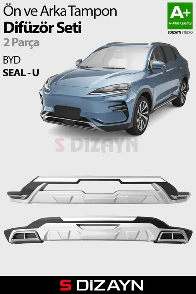S-Dizayn BYD Seal U Ön ve Arka Tampon Koruma Difüzör Seti 2022 Üzeri A+ Kalite ürün görseli 1