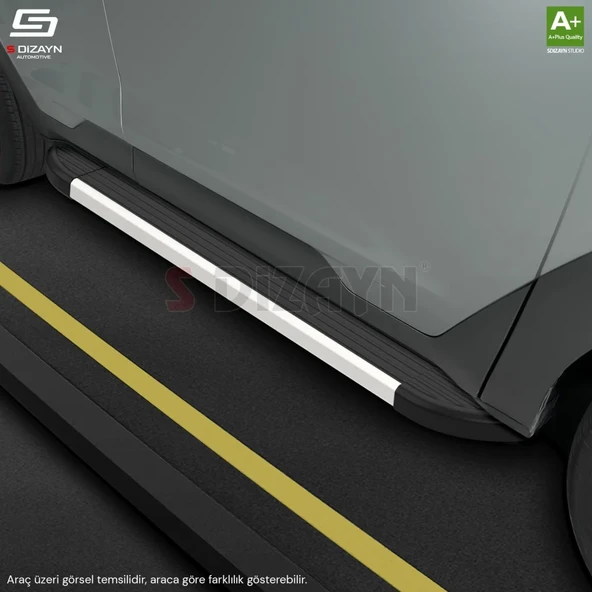 S-Dizayn Suzuki SX4 2 S-Cross Skyline Aluminyum Yan Basamak 173 Cm 2014-2021 A+ Kalite ürün görseli 1