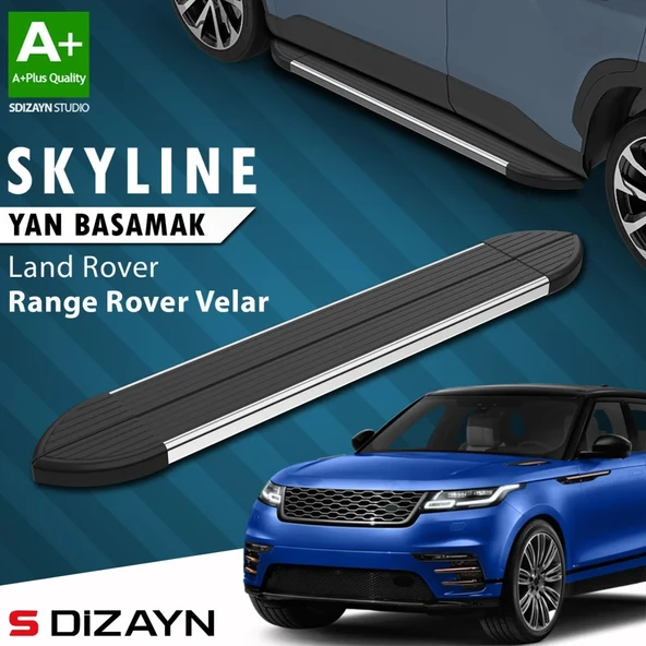S-Dizayn Land Rover Range Rover Velar Skyline Krom Yan Basamak 193 Cm 2017 Üzeri A+ Kalite ürün görseli 1