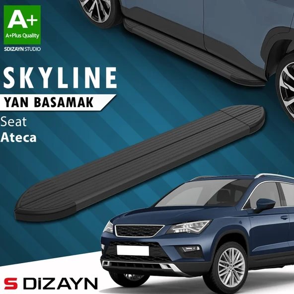 S-Dizayn Seat Ateca Skyline Siyah Yan Basamak 173 Cm 2017 Üzeri A+ Kalite ürün görseli 1