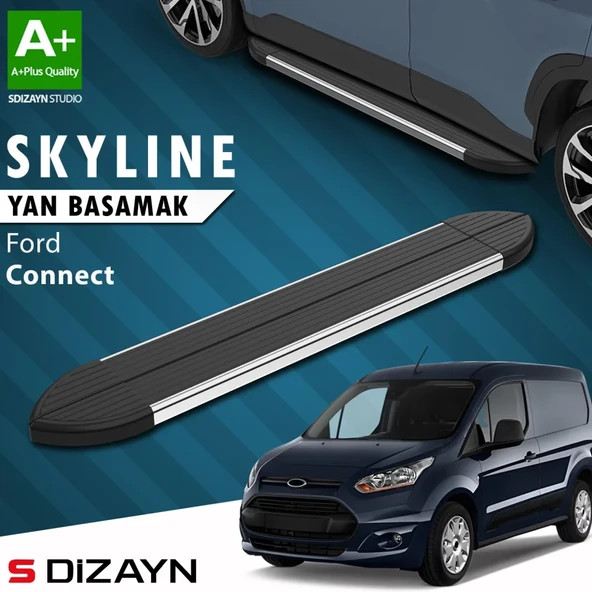 S-Dizayn Ford Connect 2 Skyline Krom Yan Basamak 183 Cm 2014-2023 A+ Kalite ürün görseli 1