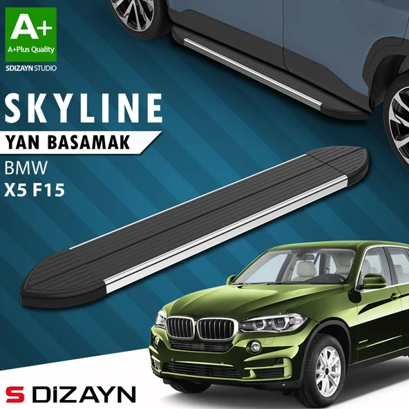 S-Dizayn Bmw X5 F15 Skyline Krom Yan Basamak 193 Cm 2013-2018 A+ Kalite ürün görseli 1