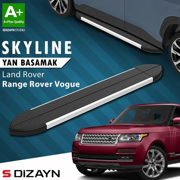 S-Dizayn Land Rover Rover Range Rover Vogue 3 Skyline Aluminyum Yan Basamak 193 Cm 2013 Üzeri A+ Kalite ürün görseli 1