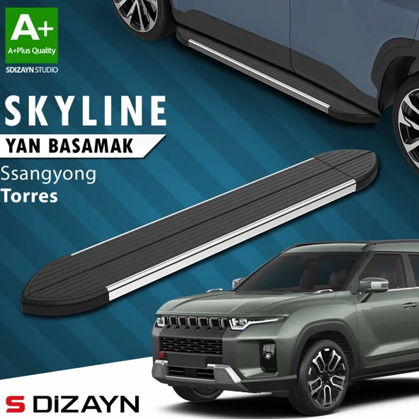 S-Dizayn Ssangyong Torres Skyline Krom Yan Basamak 183 Cm 2023 Üzeri A+ Kalite ürün görseli 1