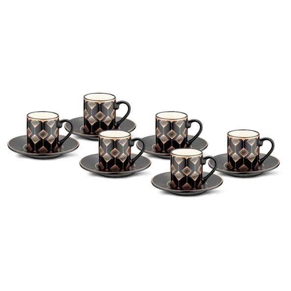 Jumbo Ashen 6 Kişilik Kahve Fincan Takımı ürün görseli 1