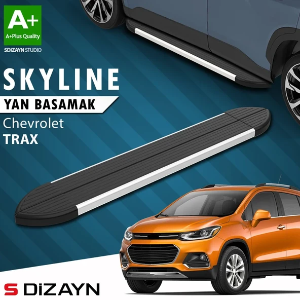 S-Dizayn Chevrolet Trax Skyline Aluminyum Yan Basamak 163 Cm 2013-2022 A+ Kalite ürün görseli 1