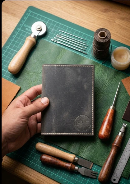 Hakiki Deri Araç Ruhsat Kabı - Resim 2