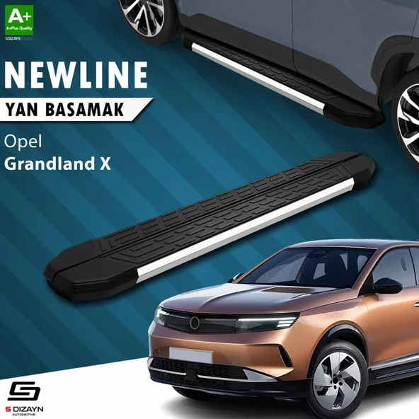 S-Dizayn Opel Grandland X 2 Hybrid NewLine Krom Yan Basamak 183 Cm 2024 Üzeri A+ Kalite ürün görseli 1
