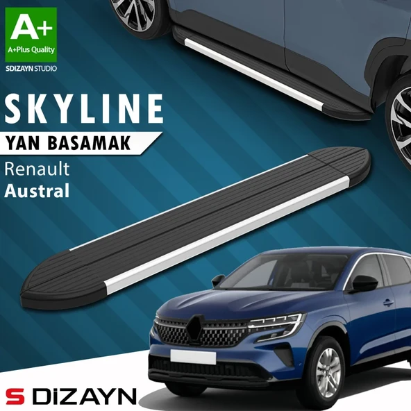 S-Dizayn Renault Austral Skyline Aluminyum Yan Basamak 183 Cm 2023 Üzeri A+ Kalite ürün görseli 1