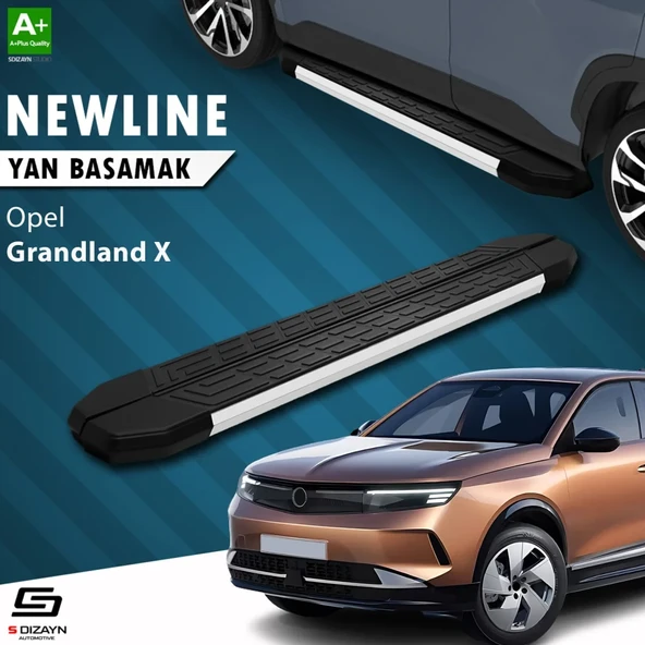 S-Dizayn Opel Grandland X 2 Hybrid NewLine Aluminyum Yan Basamak 183 Cm 2024 Üzeri A+ Kalite ürün görseli 1