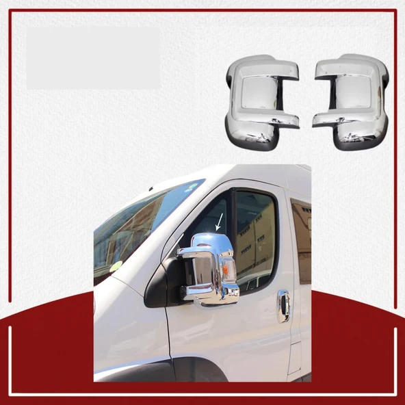 Fiat Uyumlu Ducato 2024+ ABS Krom Ayna Kapağı ürün görseli 1