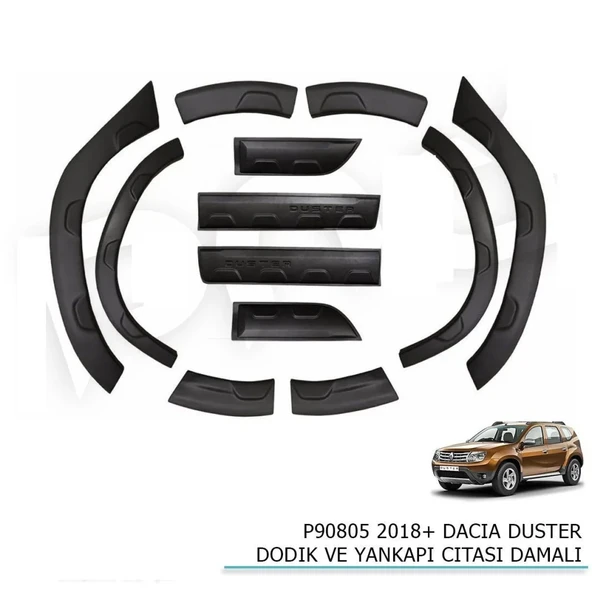 Dacia Duster Uyumlu Dodik Ve Yan Kapı Çıtası Dam 2018+ Parça ürün görseli 1