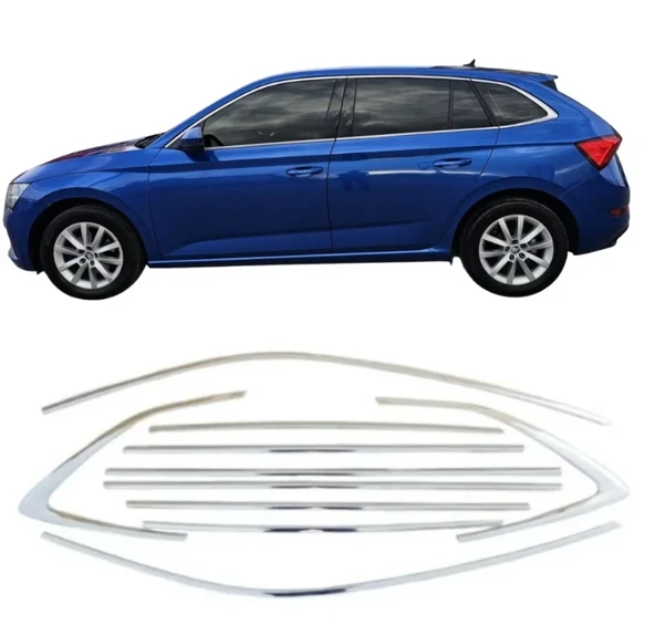 Skoda Uyumlu Scala 2019+ 12 Parça Cam Çerçevesi ürün görseli 1