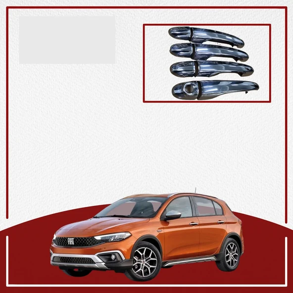 Fiat Uyumlu Egea Cross 2021- Krom Kapı Kolu ürün görseli 1