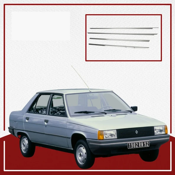Renault Uyumlu R9 Broadway 1984 - 2000 Krom Cam Çıtası ürün görseli 1