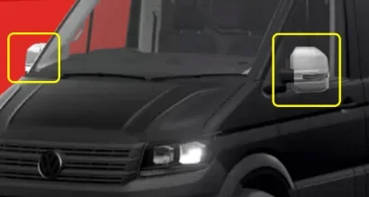 Volkswagen Uyumlu Crafter 2018+ Ayna Kapağı Abs Krom ürün görseli 1
