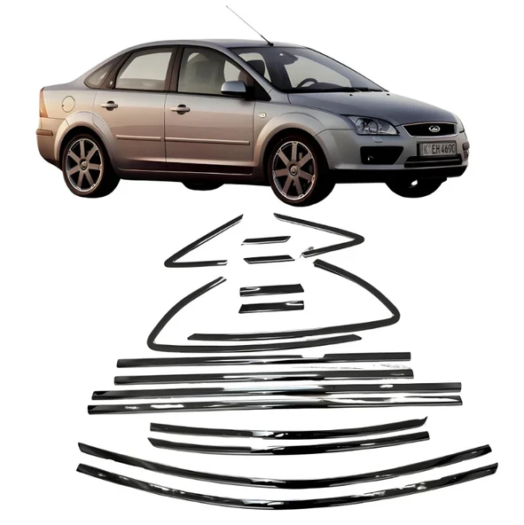 Ford Focus-2 Sd 2004-2010 16 Parça Cam Çerçevesi - Resim 2