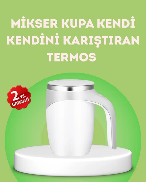 Elektrikli Otomatik Karıştırıcı Kupa – 304 Paslanmaz, Usb Şarjlı, Taşınabilir ürün görseli 1