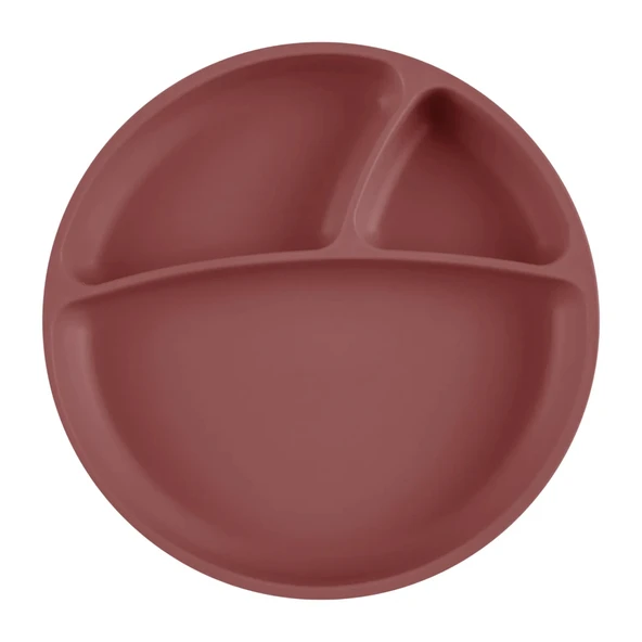 Oioi Porsiyon Vakum Tabanlı Silikon Tabak Velvet Rose ürün görseli 1