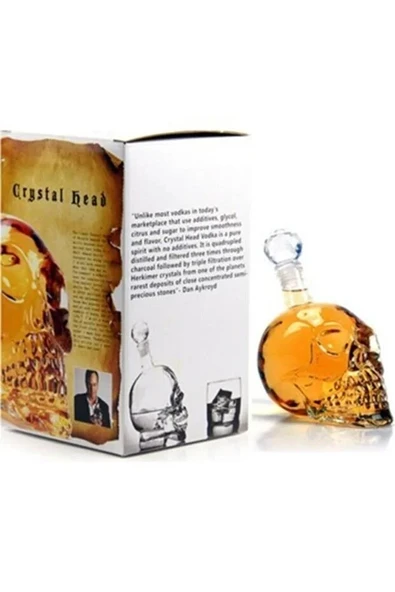LEBRON Kuru Kafa Tasarımlı Cam Şişe & Karaf - 550 ml ürün görseli 1