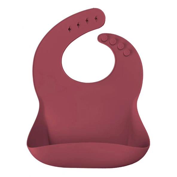 Oioi Basics Silikon Mama Önlüğü Velvet Rose ürün görseli 1